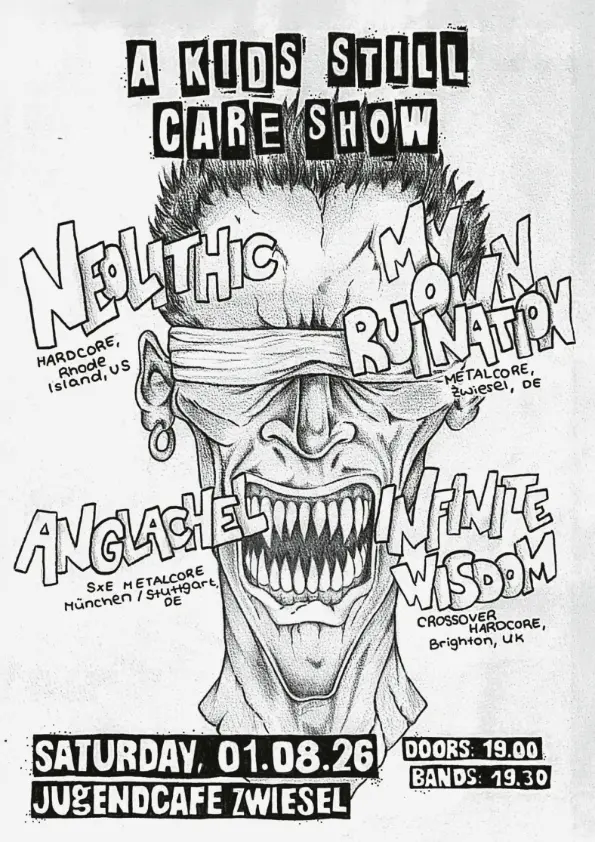 Neolithic, My Own Ruination, Anglachel, Infinite Wisdom im Jugendcafe Kaff Zwiesel