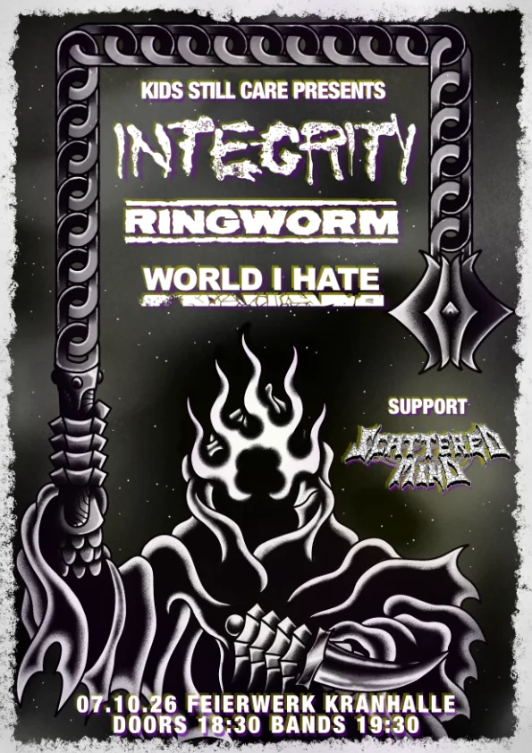 Integrity, Ringworm, World I Hate, Scattered Mind in der Kranhalle im Feierwerk München